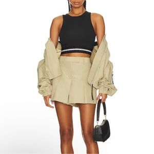 NWT Helmut Lang Macro Modal Cropped Tank Top in Black